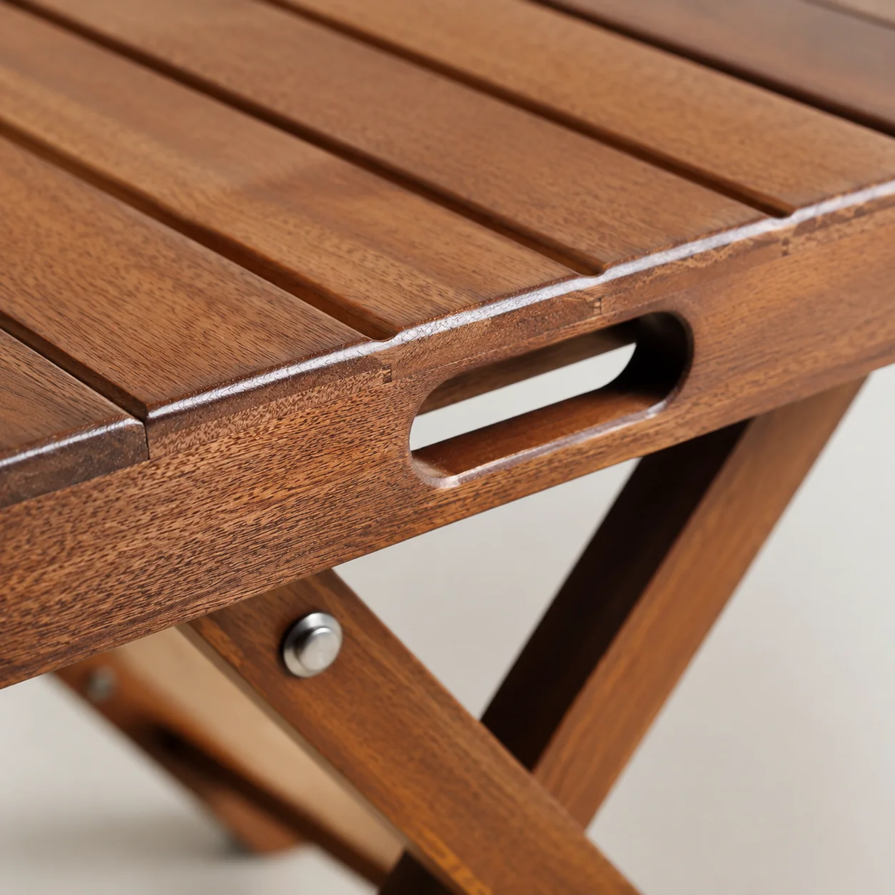 Noluxia Acacia Folding Side Table - Image 2