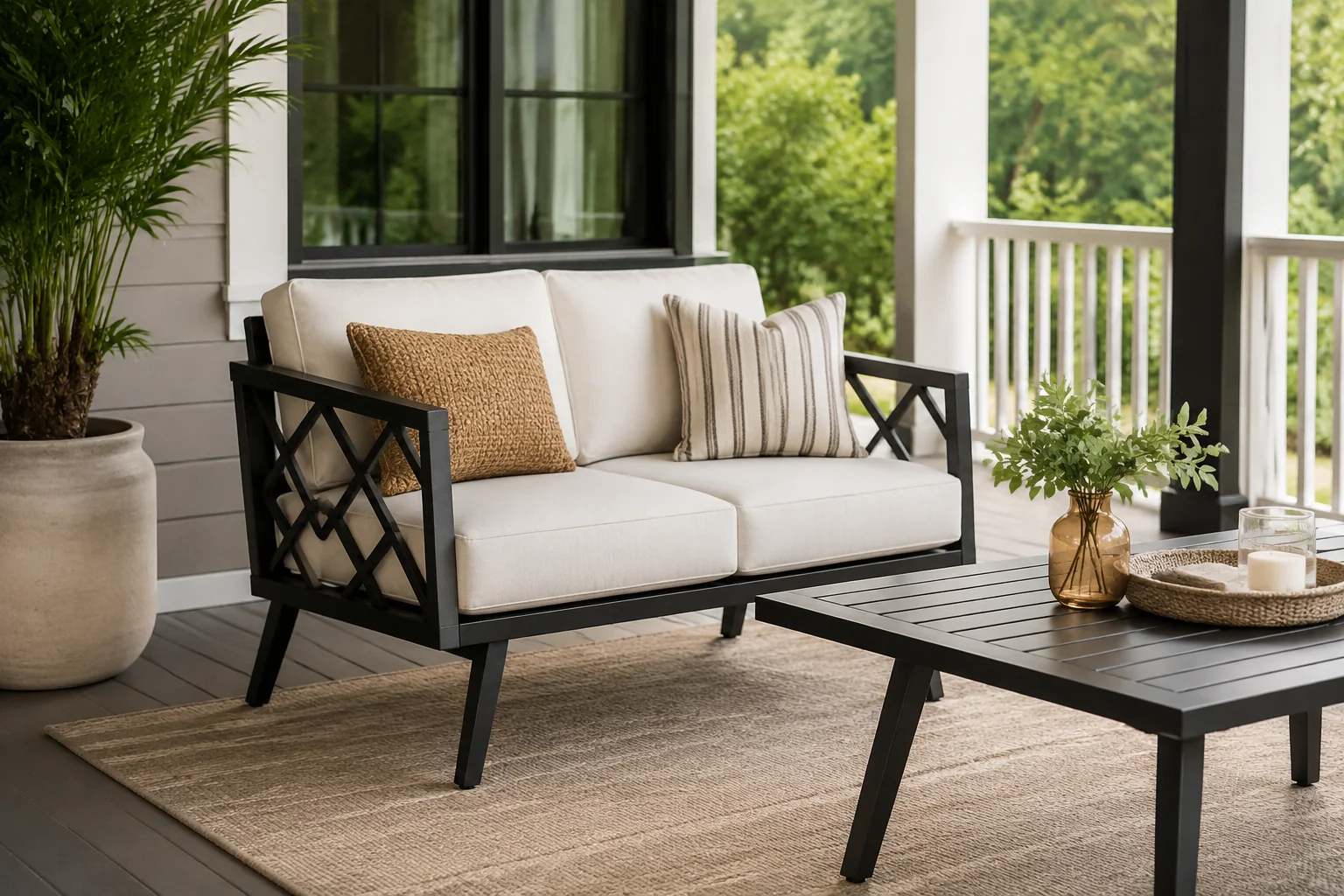 Noluxia Outdoor Loveseat with Cushions - Image 3