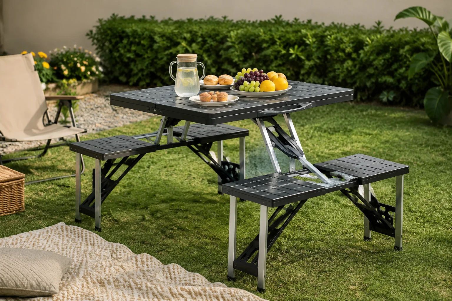 Noluxia Folding Picnic Table Bench - Image 3